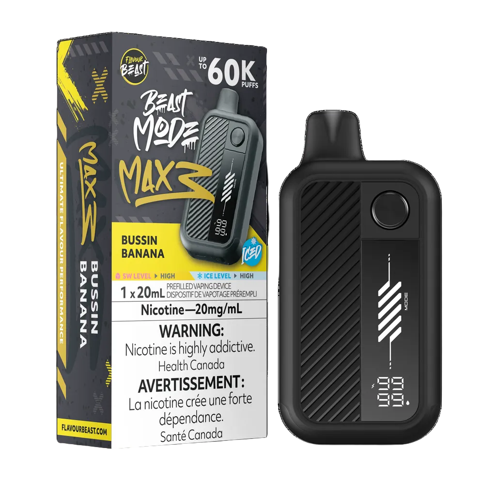 Flavour Beast Beast Mode Max 3 60k - Bussin Banana Iced