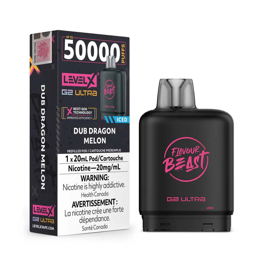 Flavour Beast Level X G2 Ultra 50k - Dub Dragon Melon Iced