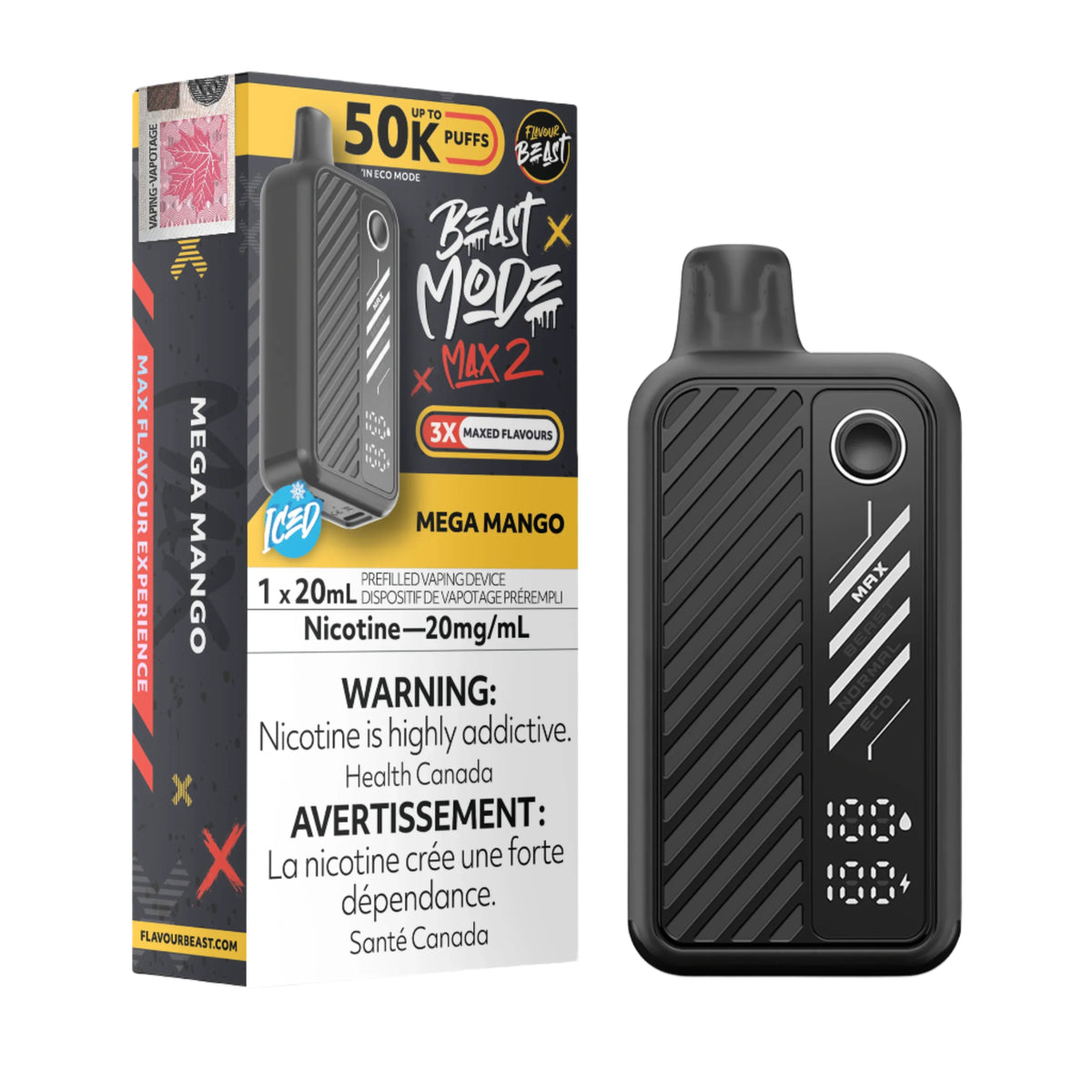 Flavour Beast Beast Mode Max 2 50k - Mega Mango Iced