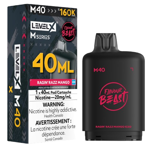 Flavour Beast Level X M Series 160k - Ragin' Razz Mango Iced (PROV)