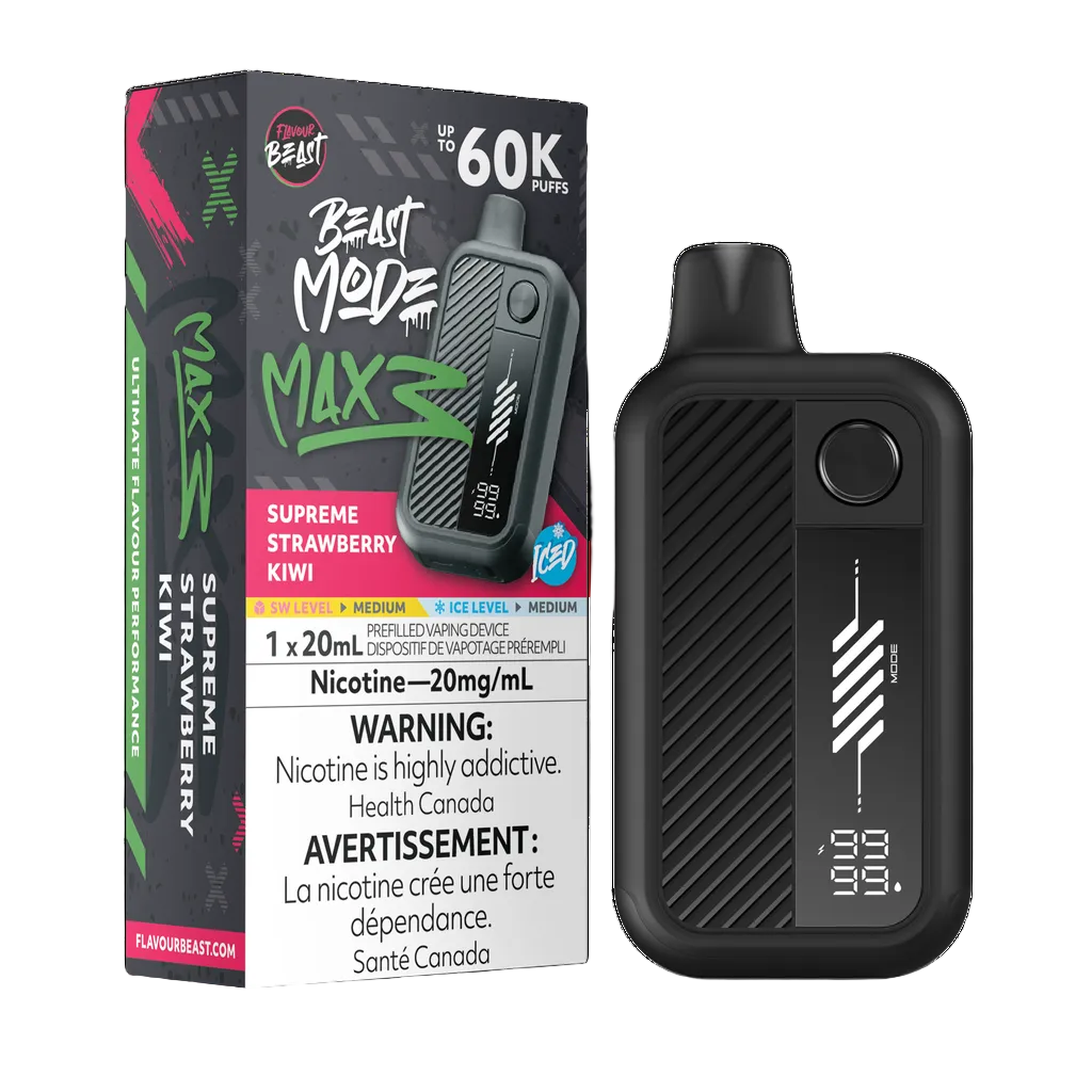 Flavour Beast Beast Mode Max 3 60k - Supreme Strawberry Kiwi Iced (PROV)