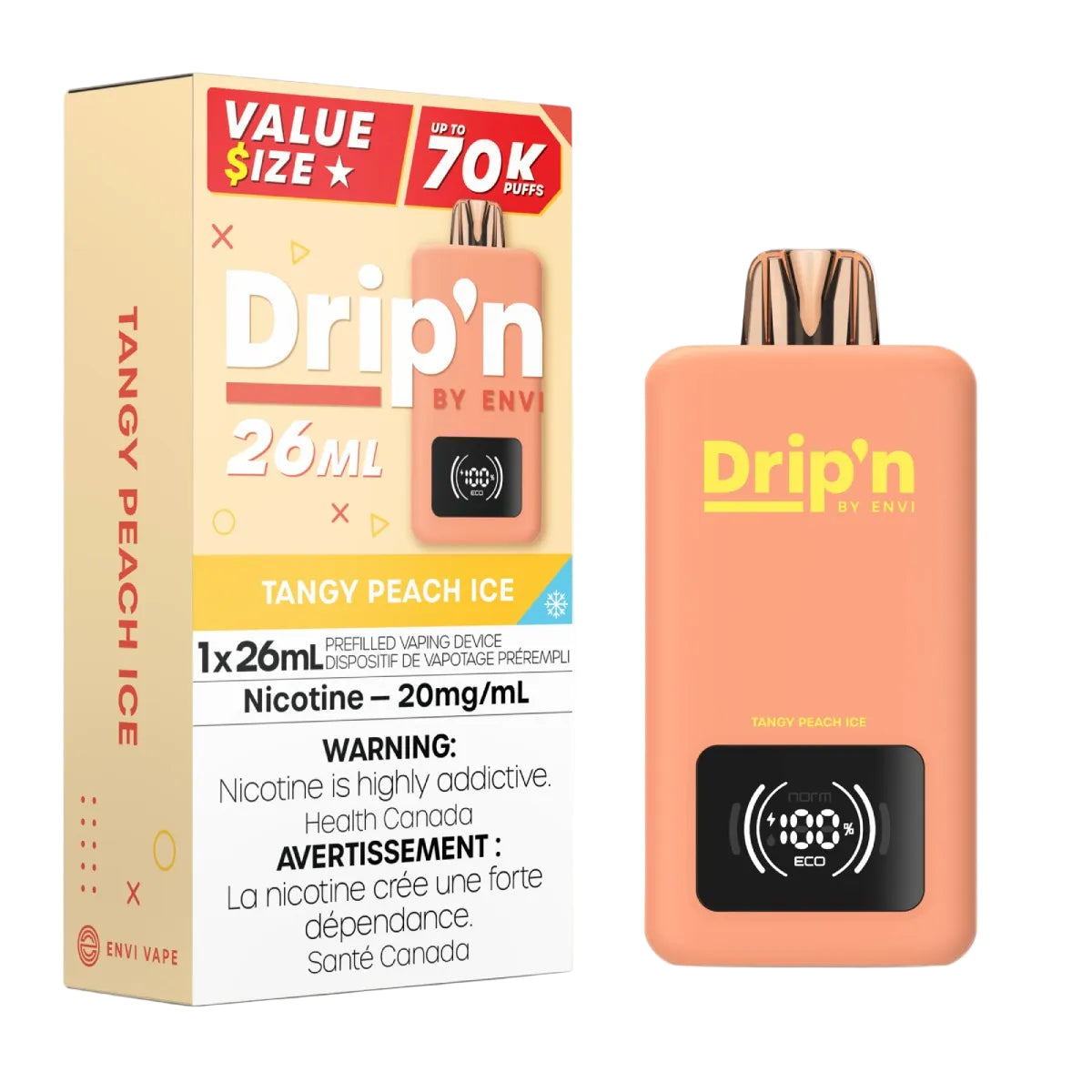 Drip'n 26ML 70k - Tangy Peach Ice (PROV)
