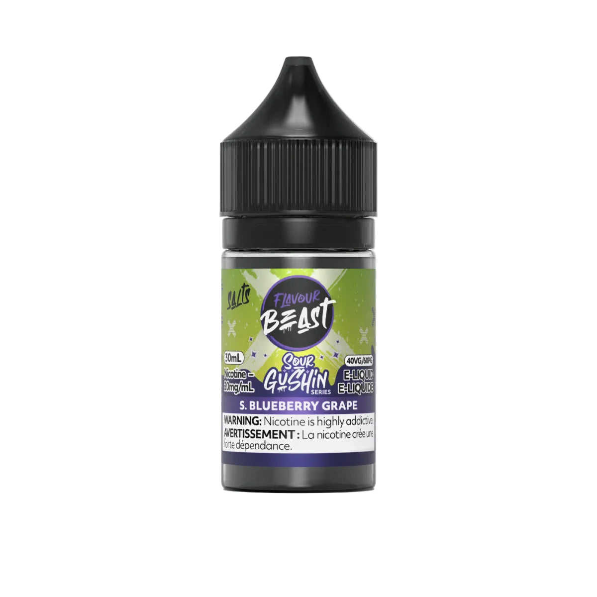 Flavour Beast Gushin Series - Sour Blueberry Grape 30 ml Salt (PROV)