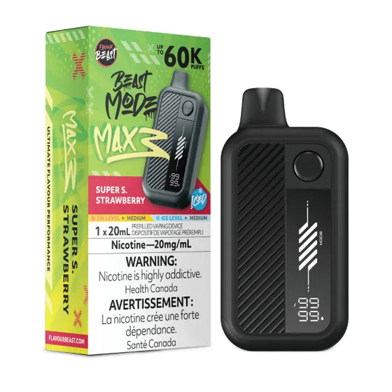 Flavour Beast Beast Mode Max 3 60k - Super S. Strawberry Iced (PROV)