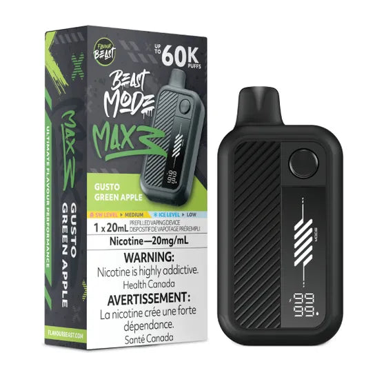 Flavour Beast Beast Mode Max 3 60k - Gusto Green Apple (PROV)