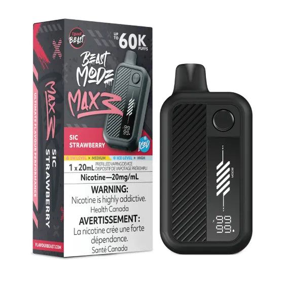 Flavour Beast Beast Mode Max 3 60k - Sic Strawberry Iced (PROV)