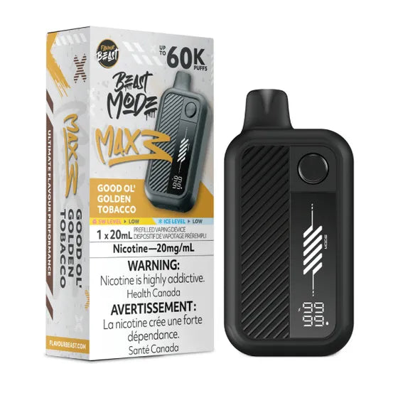 Flavour Beast Beast Mode Max 3 60k - Good Ol' Golden Tobacco (PROV)
