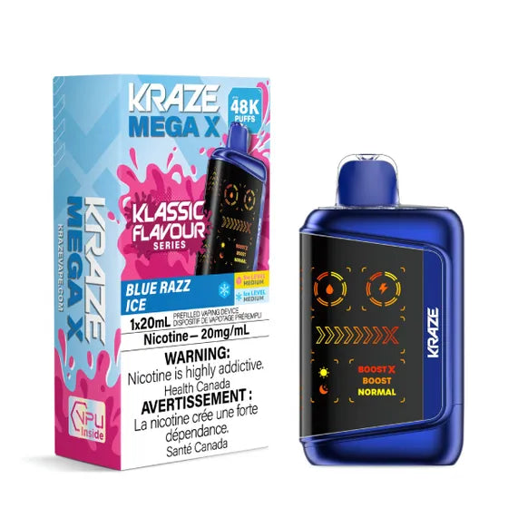 Kraze Mega X Klassic - Blue Razz Ice (PROV)
