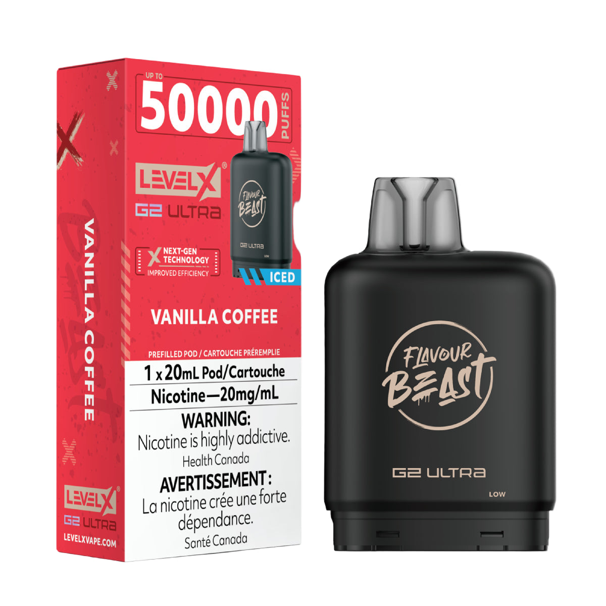 Flavour Beast Level X G2 Ultra 50k - Vanilla Coffee Iced