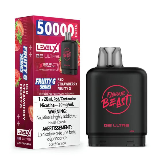 Flavour Beast Level X G2 Ultra 50k - Red Strawberry Fruity G (PROV)