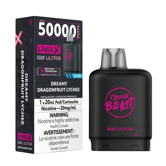 Flavour Beast Level X G2 Ultra 50k - Dreamy Dragonfruit Lychee Iced