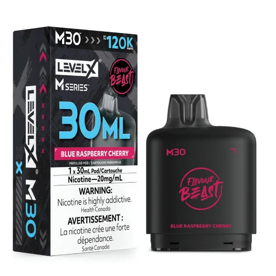 Flavour Beast Level X M Series 120k - Blue Raspberry Cherry