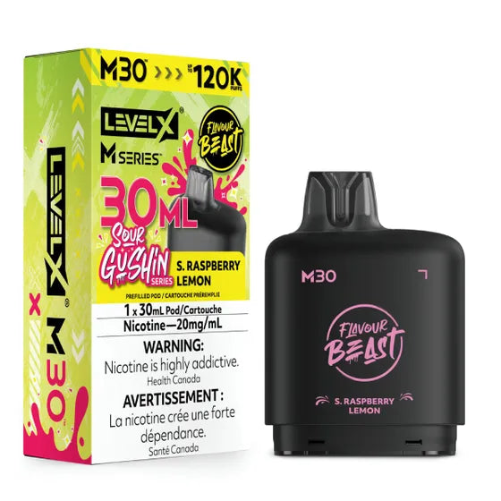 Flavour Beast Level X M Series 120k - Gushin S. Raspberry Lemon