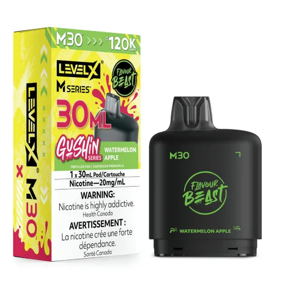 Flavour Beast Level X M Series 120k - Gushin Watermelon Apple
