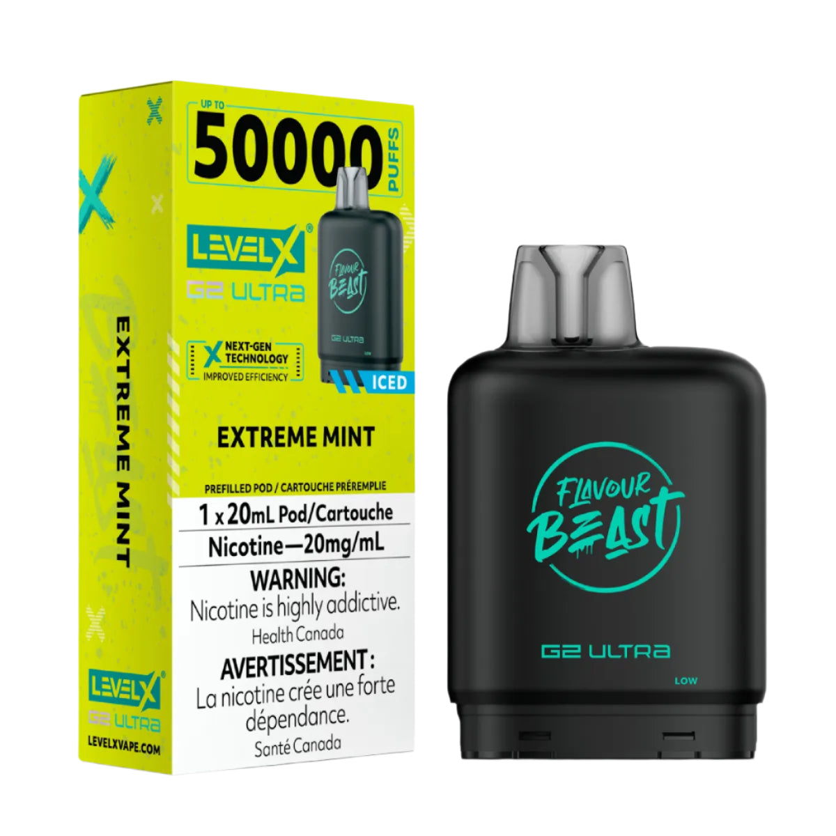 Flavour Beast Level X G2 Ultra 50k - Extreme Mint Iced