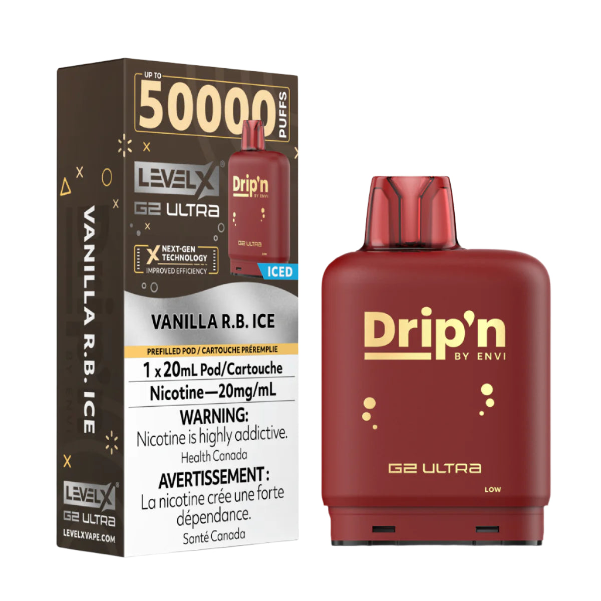 Drip'n Level X G2 Ultra 50k - Vanilla R.B. Ice (PROV)