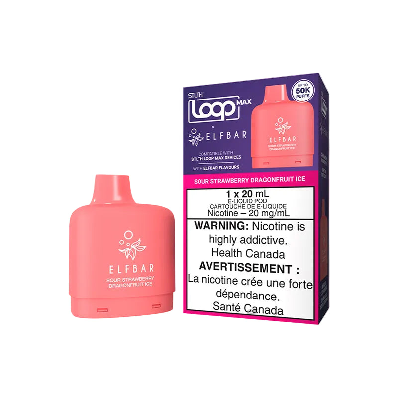 STLTH Loop MAX x ELFBAR 50k - Sour Strawberry Dragonfruit Ice (PROV)