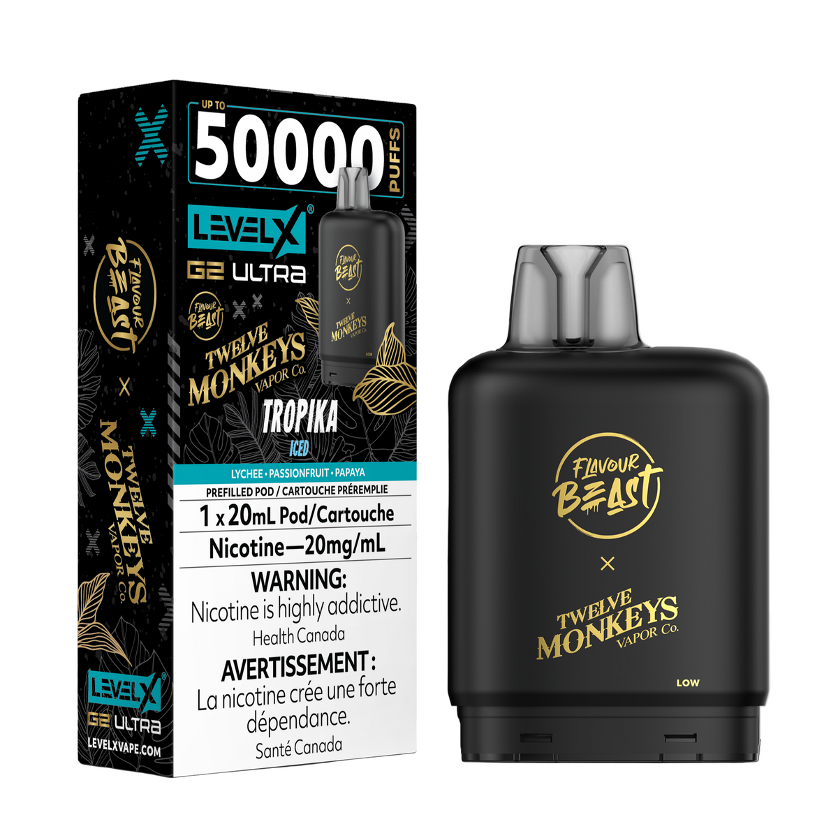 Flavour Beast x Twelve Monkeys Level X G2 Ultra 50k - Tropika Iced (PROV)