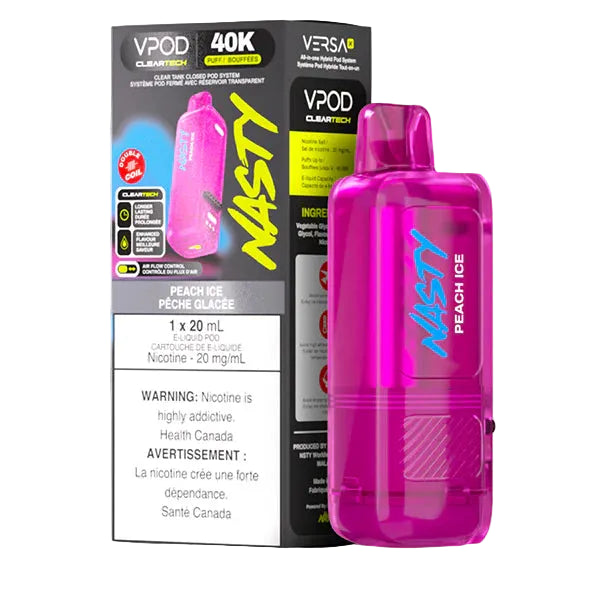 Nasty Versa X Pod 40k - Peach Ice