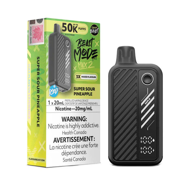 Flavour Beast Beast Mode Max 2 50k - Super Sour Pineapple Iced (PROV)