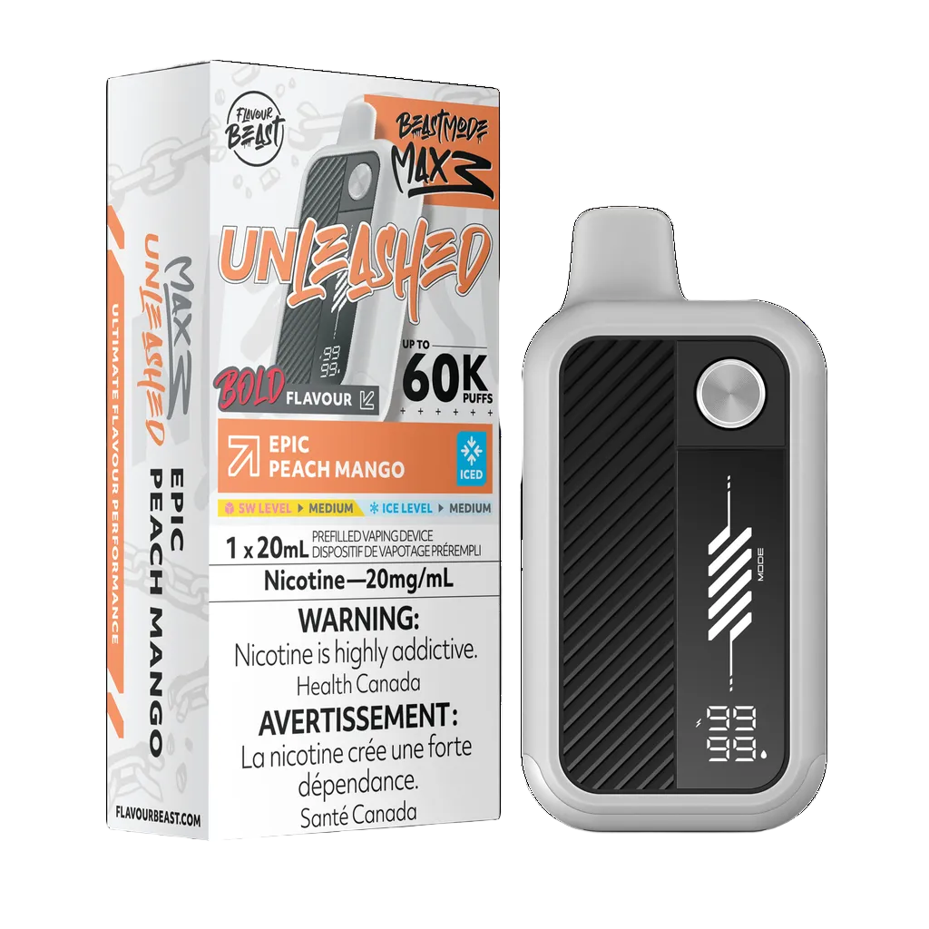 Flavour Beast Beast Mode Max 3 60k - Epic Peach Mango Iced