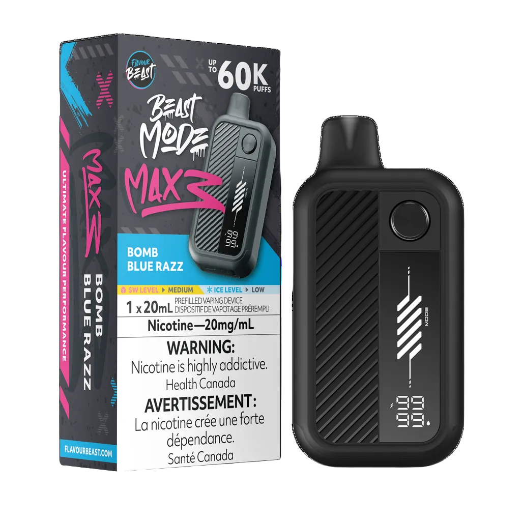 Flavour Beast Beast Mode Max 3 60k - Bomb Blue Razz (PROV)