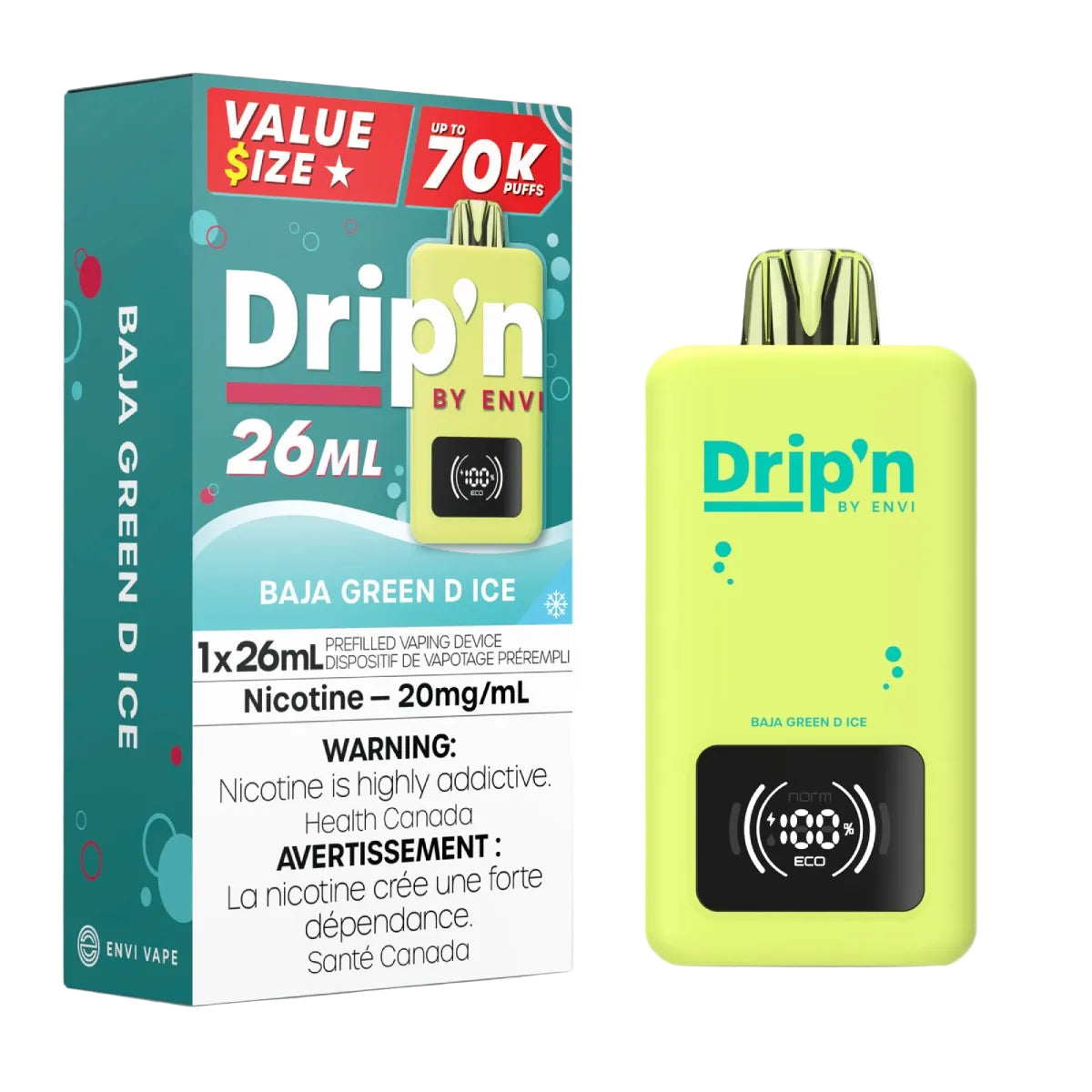 Drip'n 26ML 70k - Baja Green D Ice (PROV)