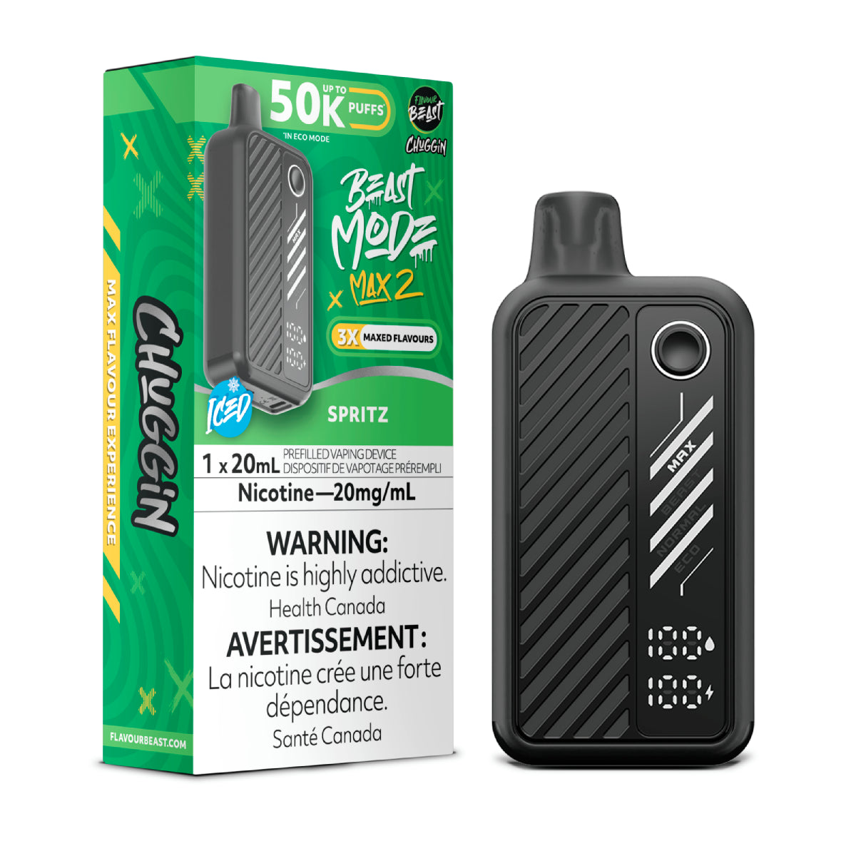 Flavour Beast Beast Mode Max 2 50k - Chuggin' Spritz Iced (PROV)