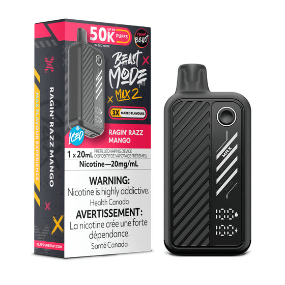 Flavour Beast Beast Mode Max 2 50k - Ragin' Razz Mango Iced (PROV)