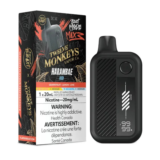 Flavour Beast Beast Mode Max 3 60k Twelve Monkeys - Harambae Iced (PROV)