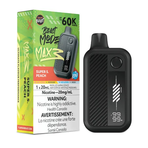 Flavour Beast Beast Mode Max 3 60k - Super S. Peach Iced (PROV)