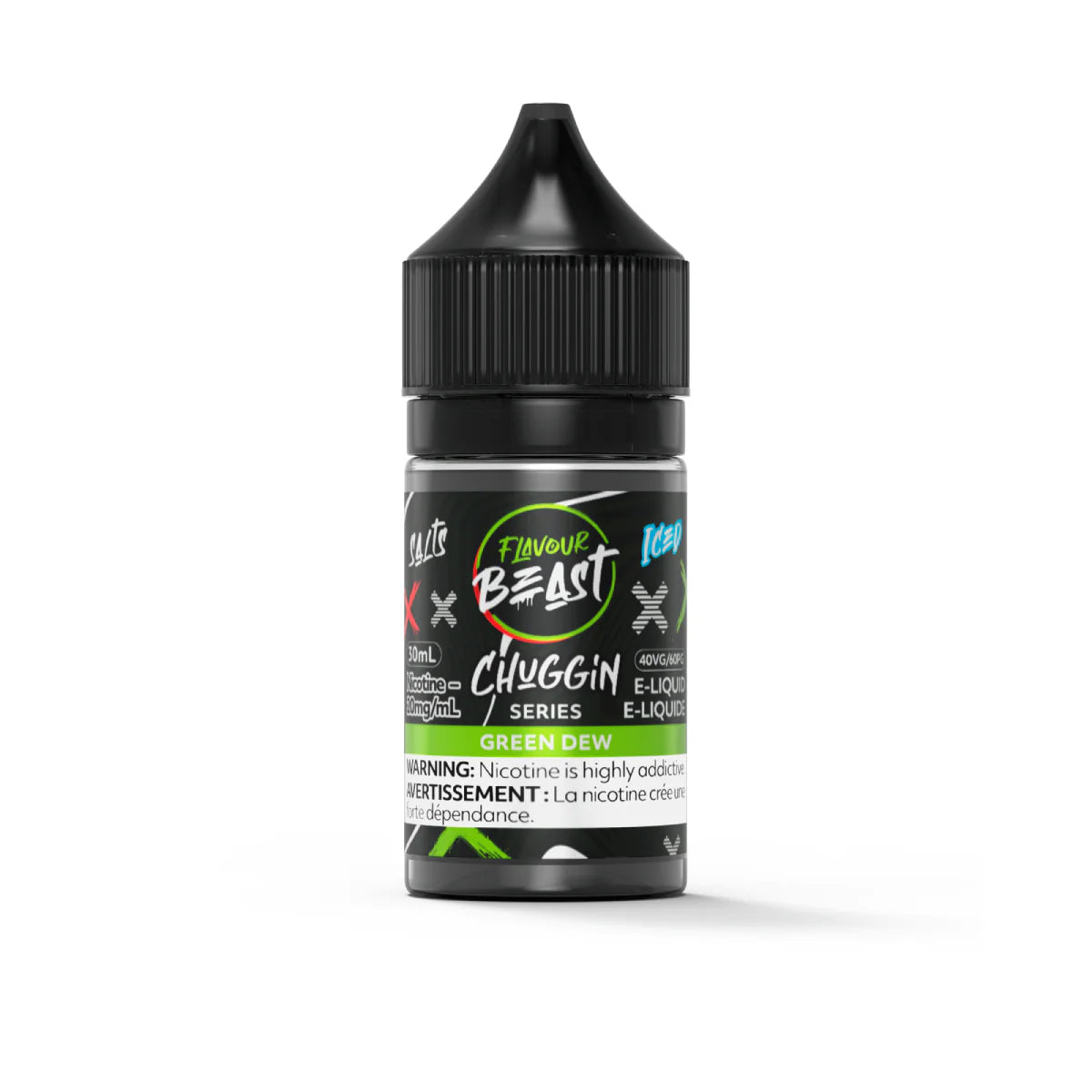 Flavour Beast - Chuggin' Green Dew Iced 30 ml Sel (PROV) 
