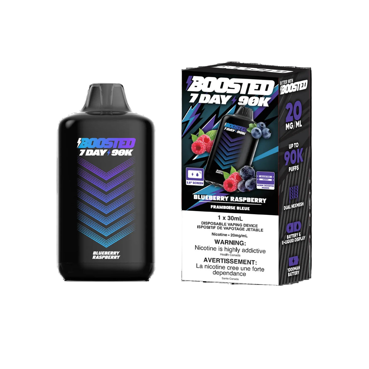 Boosted 7DAY 90k - Blueberry Raspberry