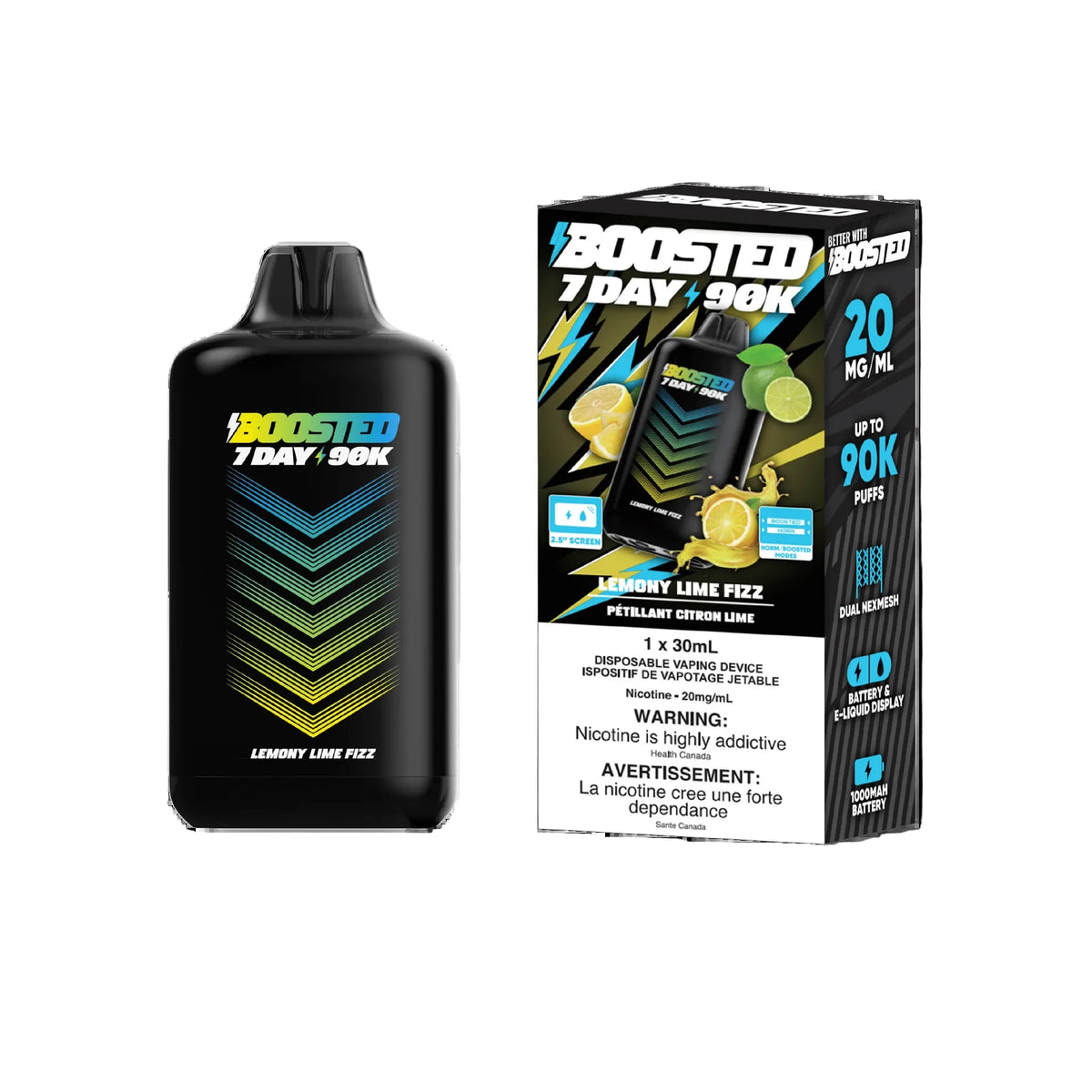 Boosted 7DAY 90k - Lemony Lime Fizz