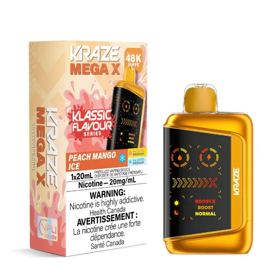 Kraze Mega X Klassic - Peach Mango Ice