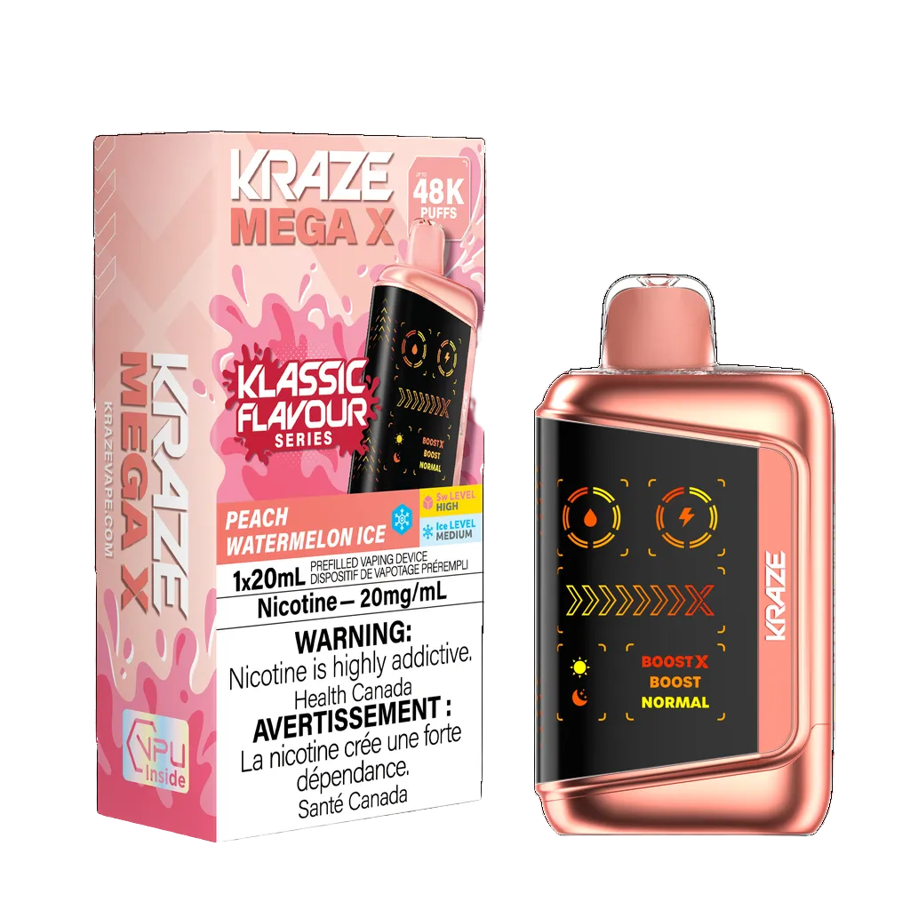 Kraze Mega X Klassic - Peach Watermelon Ice (PROV)