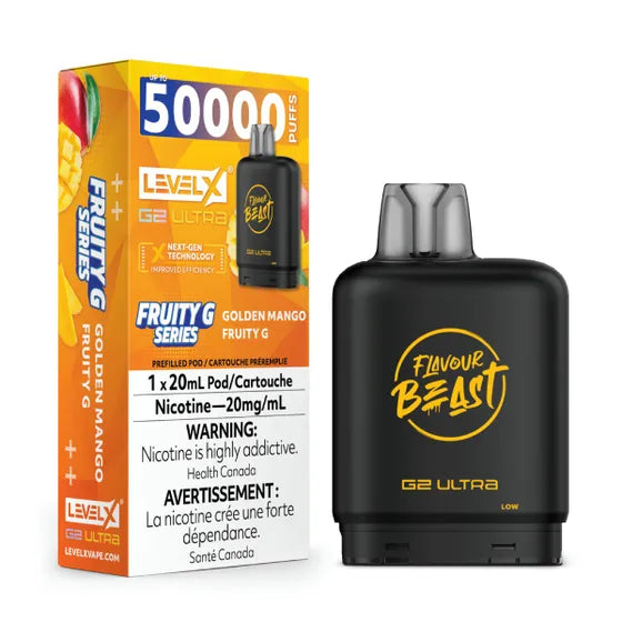 Flavour Beast Level X G2 Ultra 50k - Golden Mango Fruity G