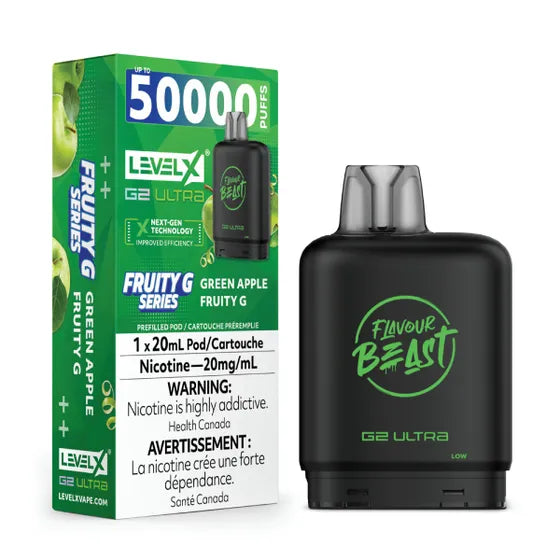 Flavour Beast Level X G2 Ultra 50k - Green Apple Fruity G