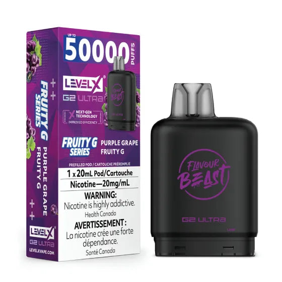 Flavour Beast Level X G2 Ultra 50k - Purple Grape Fruity G