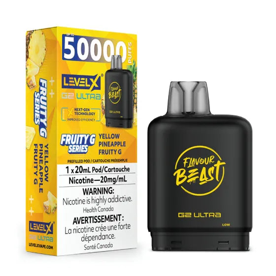 Flavour Beast Level X G2 Ultra 50k - Yellow Pineapple Fruity G