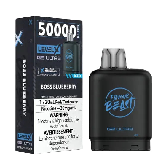 Flavour Beast Level X G2 Ultra 50k - Boss Blueberry Iced