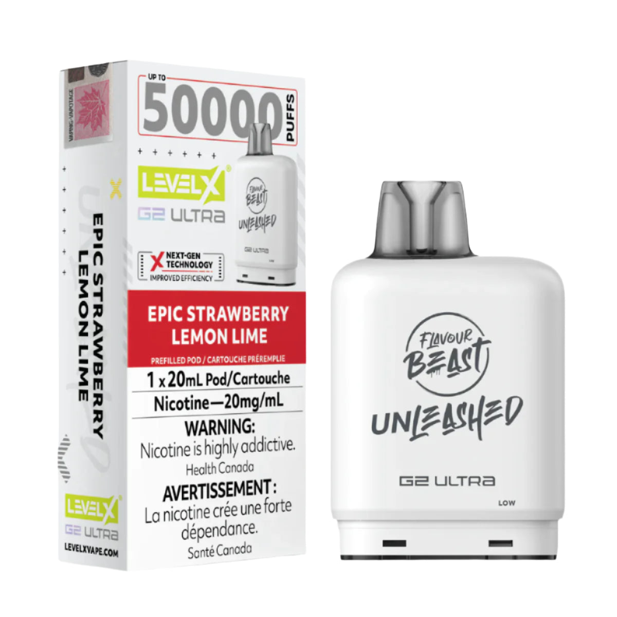 Flavour Beast Unleashed Level X G2 Ultra 50k - Epic Strawberry Lemon Lime