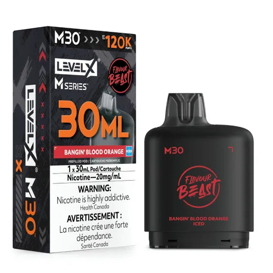 Flavour Beast Level X M Series 120k - Bangin' Blood Orange Iced