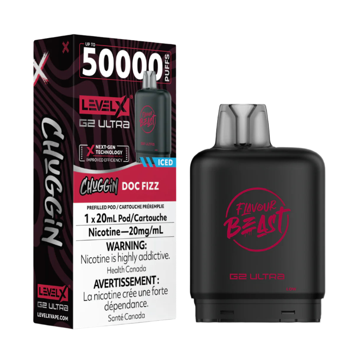 Flavour Beast Level X G2 Ultra 50k - Chuggin' Doc Fizz Iced (PROV)
