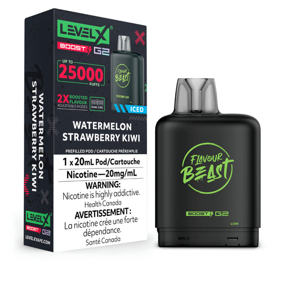 Flavour Beast Level X Boost G2 25k - Watermelon Strawberry Kiwi Ice